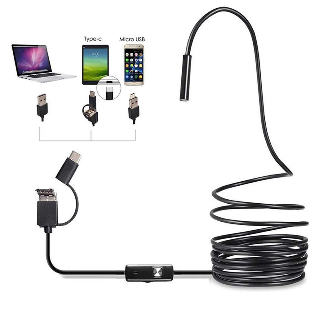 6 LED Light 7mm 1M  Endoscope  - Drain Snake Flexible review and price