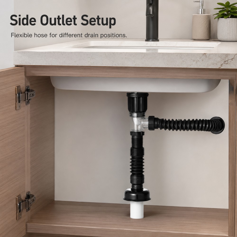 1-5pcs Bathroom Sink Drain Kit - Drain Pipe Clip review and price