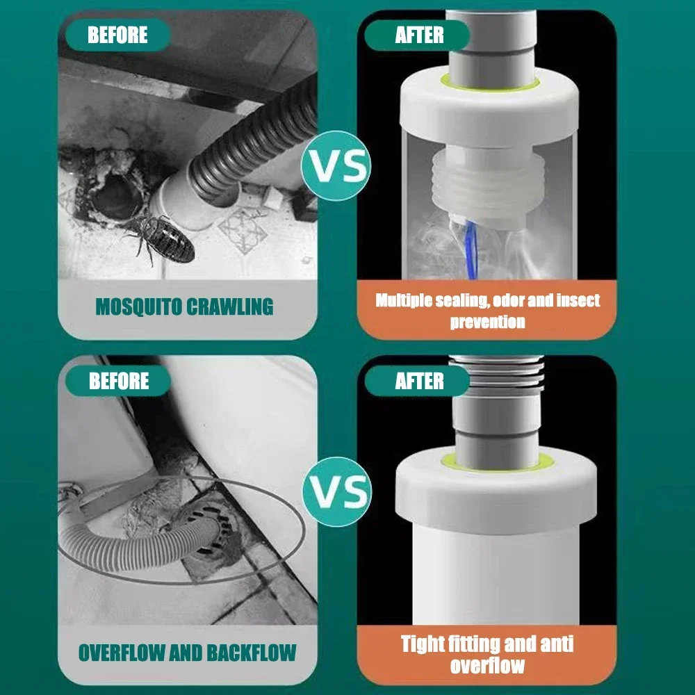Pipe Drain Sealing Plug Deodor - Drain Pipe Clip review and price